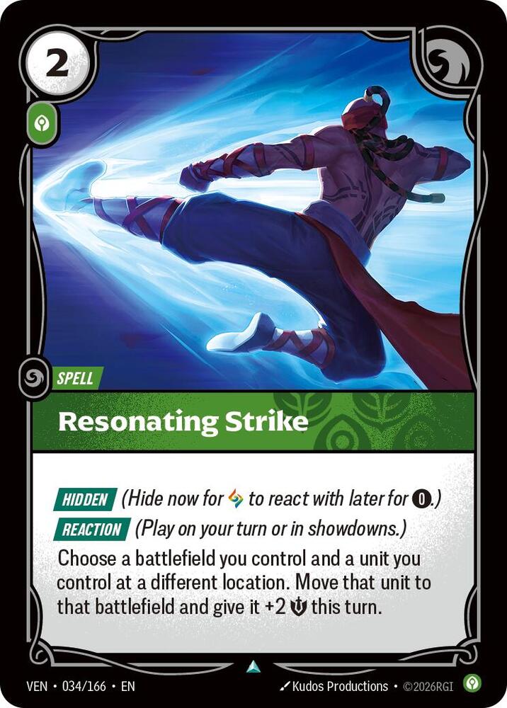 Resonating Strike 034/166 (Vendetta)  - Foil | Good Games Morley