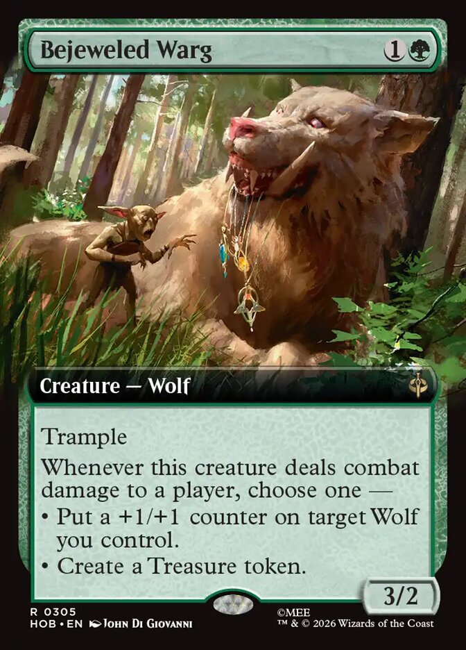 Bejeweled Warg 305 (The Hobbit)  - Extended Art Foil | Good Games Morley