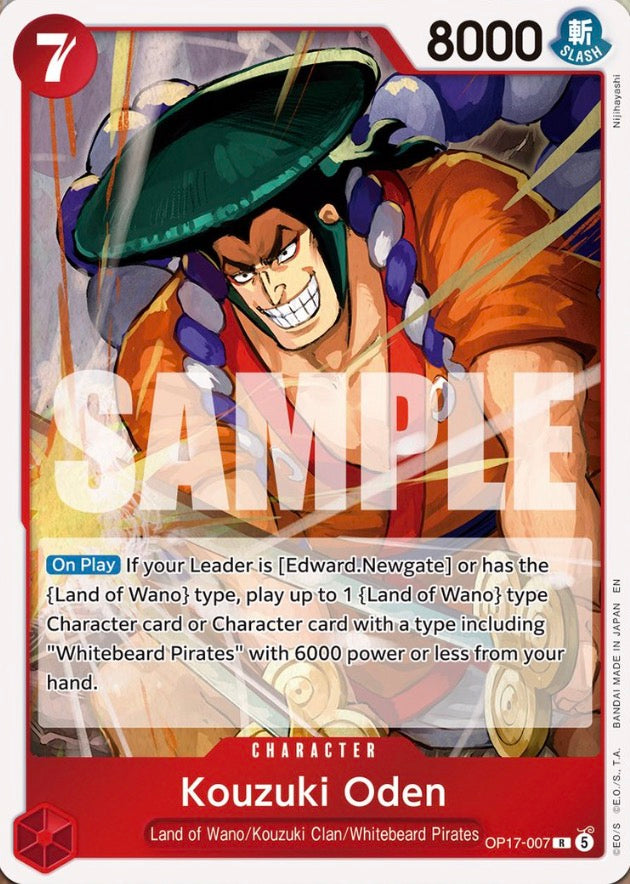 Kouzuki Oden OP17-007 (The World's Strongest Warriors)  - Foil | Good Games Morley
