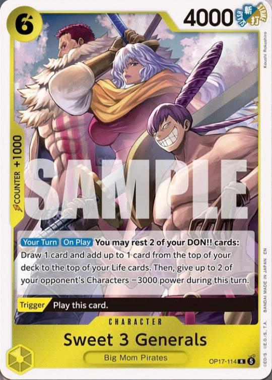 Sweet 3 Generals OP17-114 (The World's Strongest Warriors)  - Foil | Good Games Morley