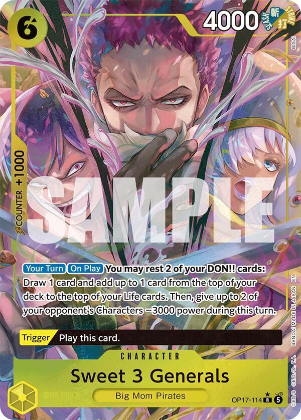 Sweet 3 Generals OP17-114 (The World's Strongest Warriors)  - Alternate Art Foil | Good Games Morley