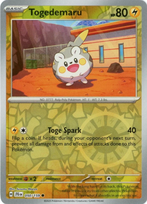 Togedemaru 050/159 (SV09: Journey Together)  - Reverse Holofoil | Good Games Morley