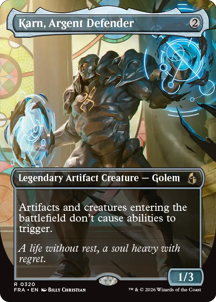 Karn, Argent Defender 320 (Reality Fracture)  - Borderless | Good Games Morley