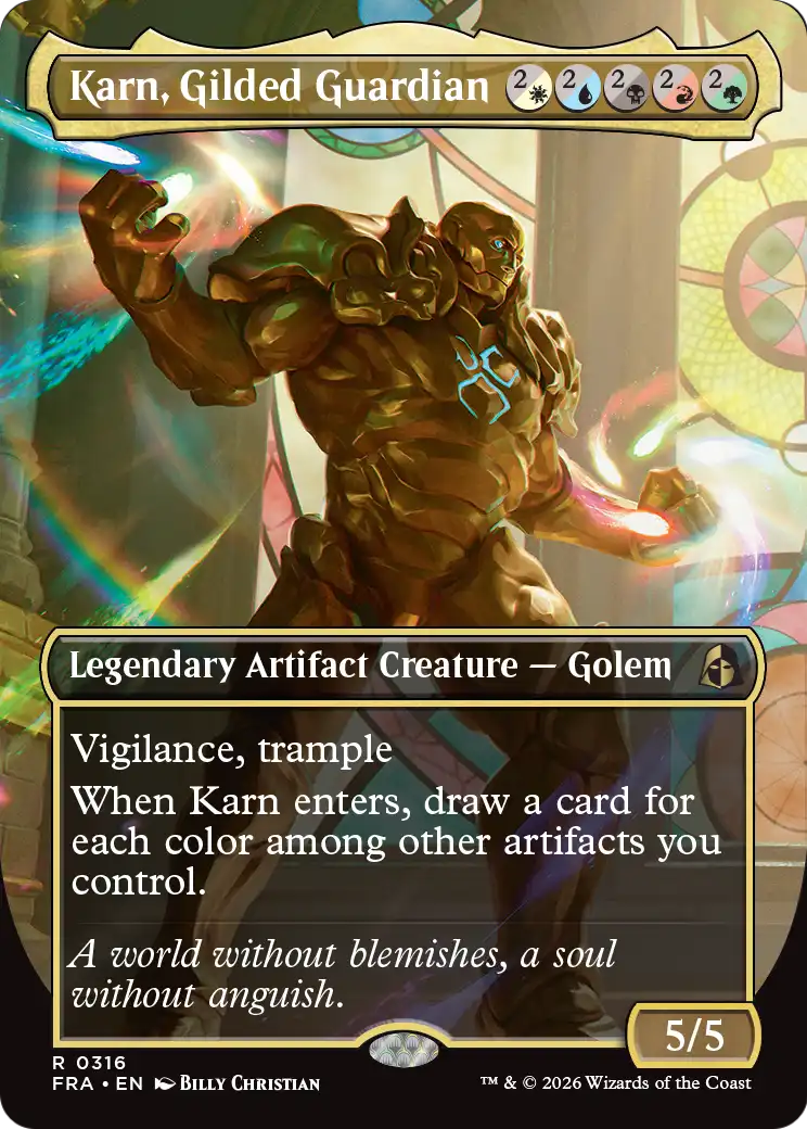 Karn, Gilded Guardian 316 (Reality Fracture)  - Borderless | Good Games Morley