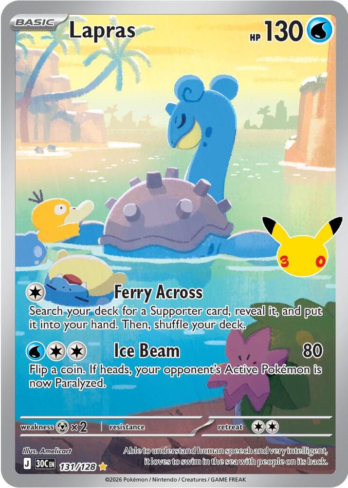 Lapras 131/128 (ME: 30th Celebration)  - Holofoil | Good Games Morley