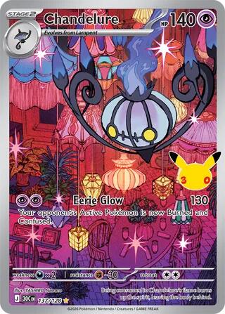 Chandelure 137/128 (ME: 30th Celebration)  - Holofoil | Good Games Morley