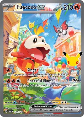 Fuecoco ex 147/128 (ME: 30th Celebration)  - Holofoil | Good Games Morley