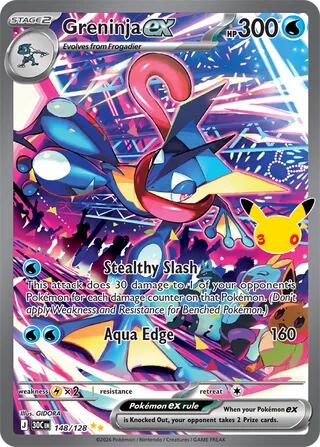 Greninja ex 148/128 (ME: 30th Celebration)  - Holofoil | Good Games Morley