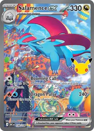 Salamence ex 156/128 (ME: 30th Celebration)  - Holofoil | Good Games Morley