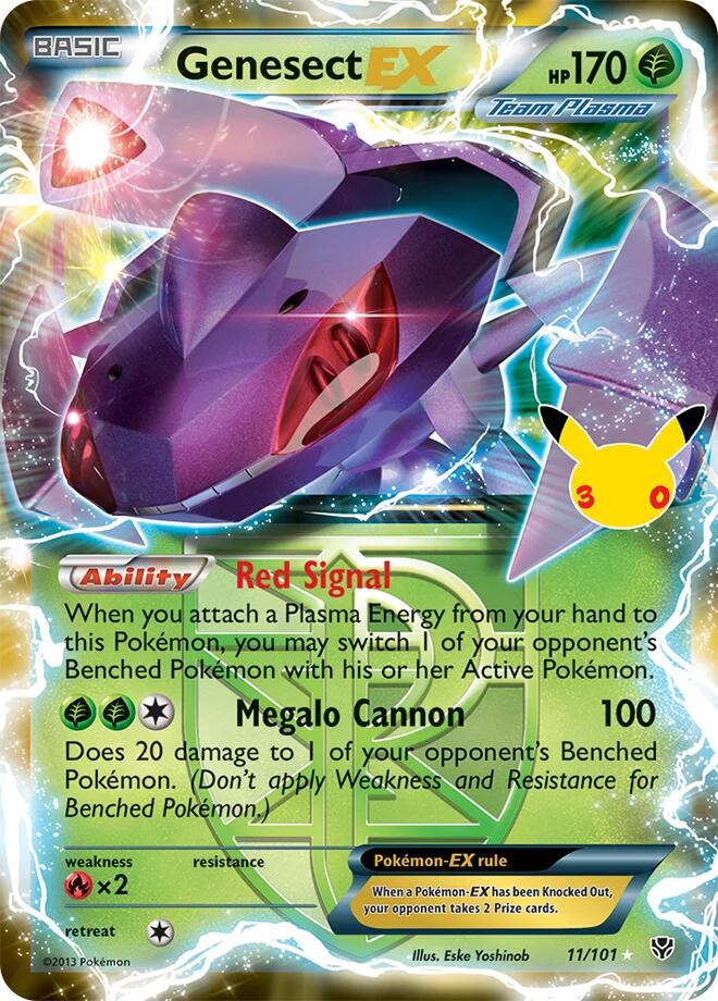 Genesect EX Team Plasma 11/101 (ME: 30th Celebration Classic Collection)  - Holofoil | Good Games Morley