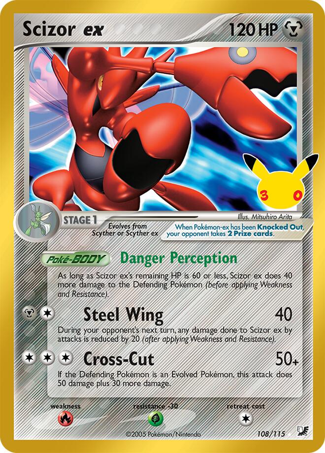 Scizor ex 108/115 (ME: 30th Celebration Classic Collection)  - Holofoil | Good Games Morley