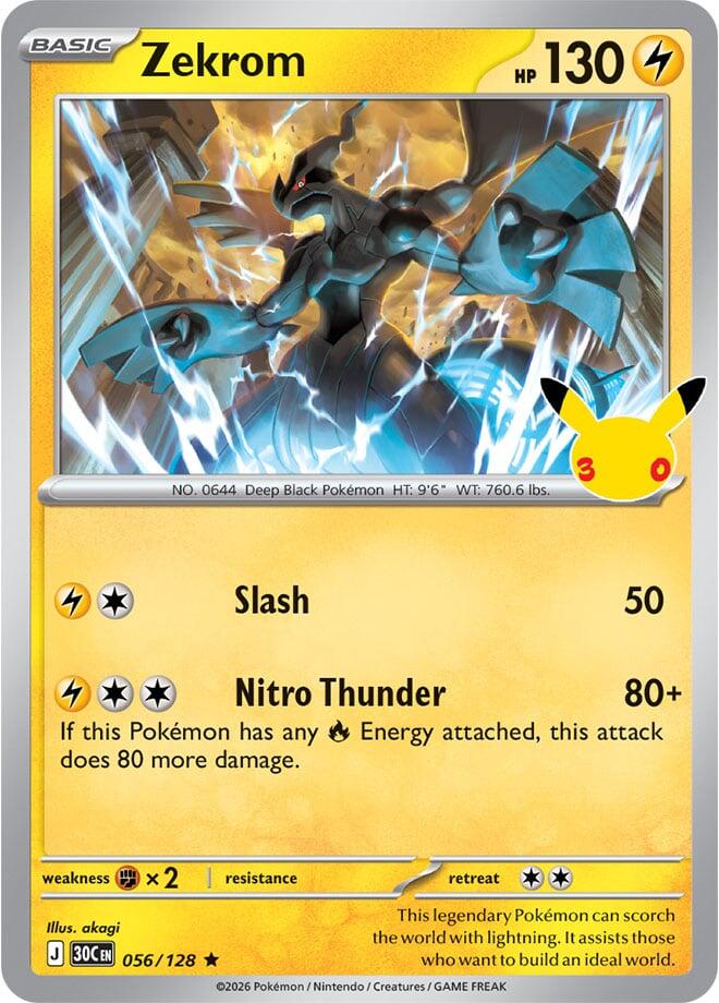 Zekrom 056/128 (ME: 30th Celebration)  - Holofoil | Good Games Morley