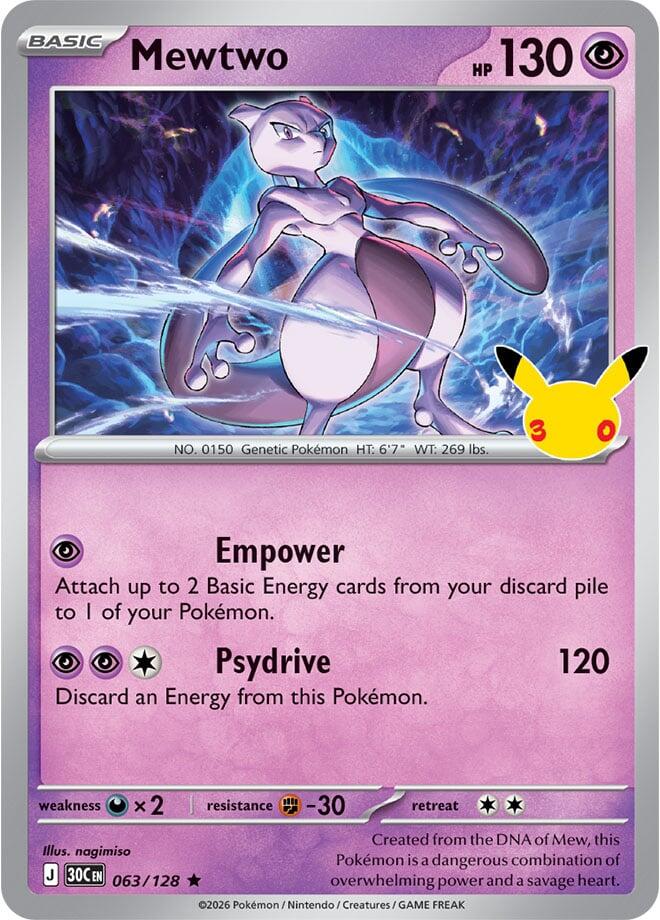 Mewtwo 063/128 (ME: 30th Celebration)  - Holofoil | Good Games Morley