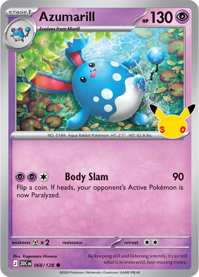 Azumarill 068/128 (ME: 30th Celebration)  - Holofoil | Good Games Morley