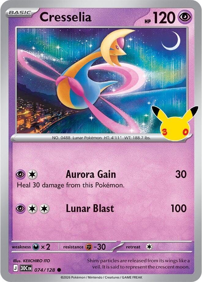 Cresselia 074/128 (ME: 30th Celebration)  - Holofoil | Good Games Morley