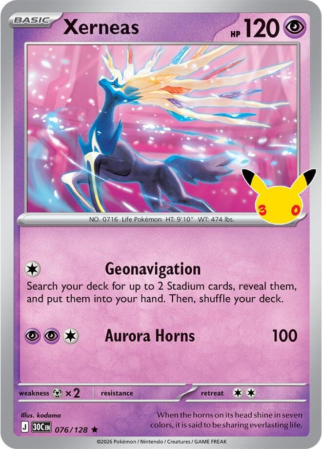Xerneas 076/128 (ME: 30th Celebration)  - Holofoil | Good Games Morley