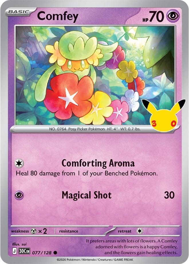 Comfey 077/128 (ME: 30th Celebration)  - Holofoil | Good Games Morley