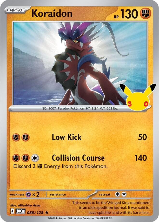 Koraidon 086/128 (ME: 30th Celebration)  - Holofoil | Good Games Morley