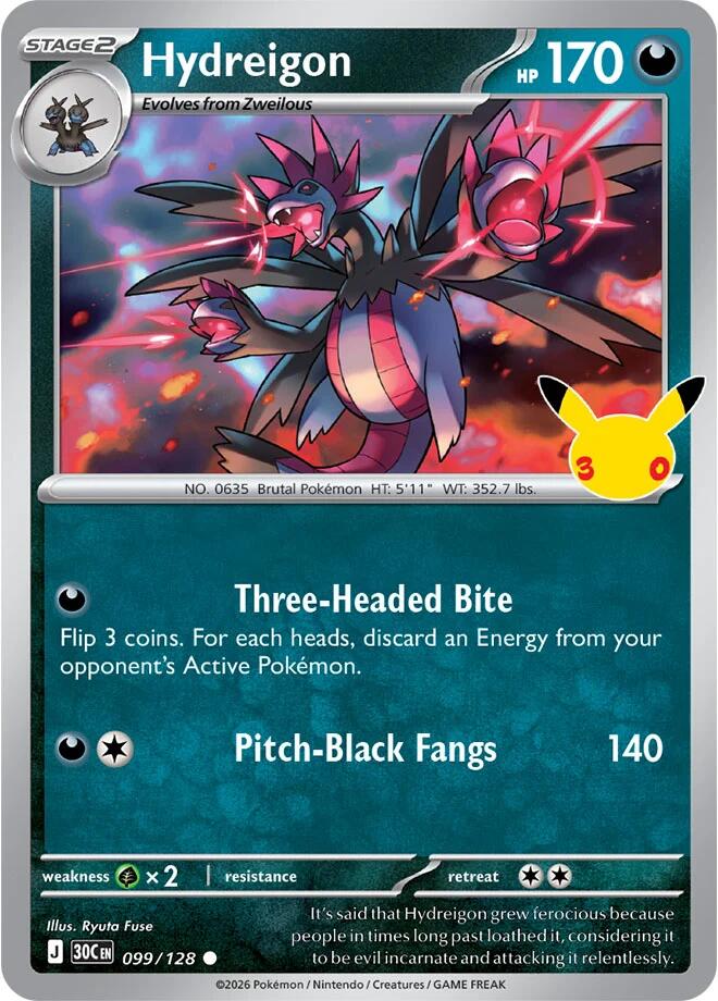 Hydreigon 099/128 (ME: 30th Celebration)  - Holofoil | Good Games Morley