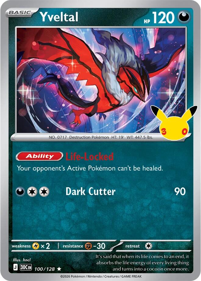 Yveltal 100/128 (ME: 30th Celebration)  - Holofoil | Good Games Morley