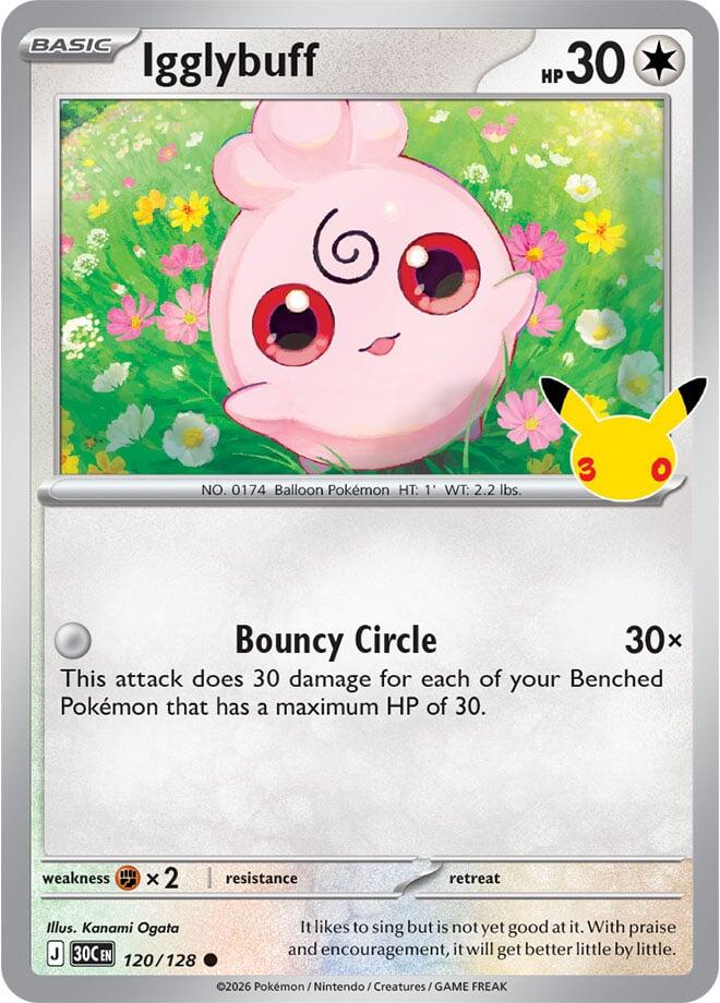 Igglybuff 120/128 (ME: 30th Celebration)  - Holofoil | Good Games Morley