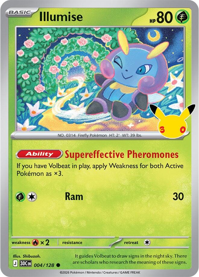 Illumise 004/128 (ME: 30th Celebration)  - Holofoil | Good Games Morley