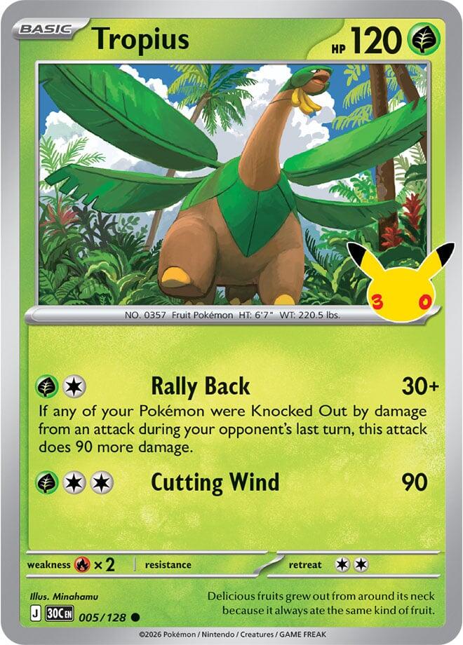 Tropius 005/128 (ME: 30th Celebration)  - Holofoil | Good Games Morley