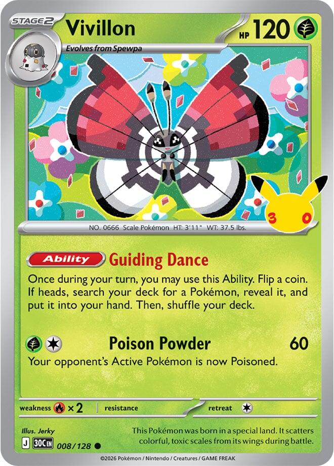 Vivillon 008/128 (ME: 30th Celebration)  - Holofoil | Good Games Morley