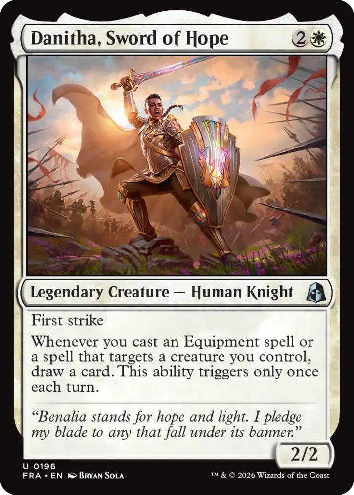 Danitha, Sword of Hope 196 (Reality Fracture)  - Foil | Good Games Morley