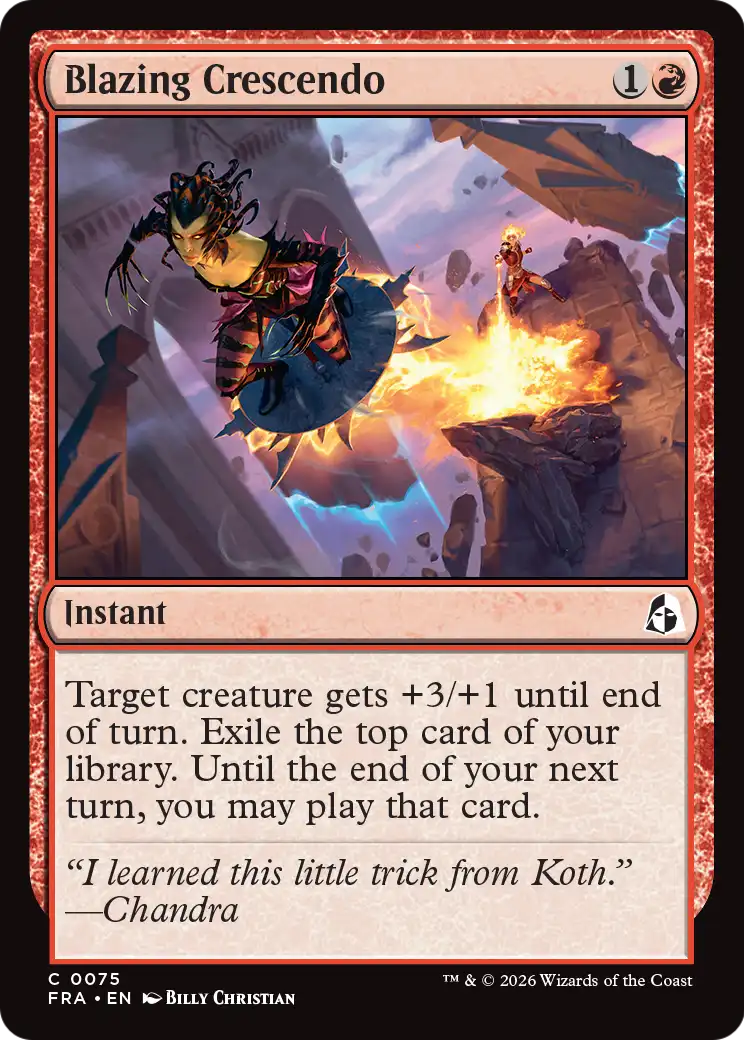 Blazing Crescendo 75 (Reality Fracture)  - Foil | Good Games Morley