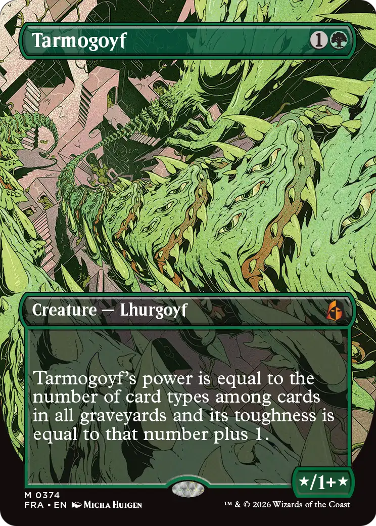 Tarmogoyf 374 (Reality Fracture)  - Borderless Foil | Good Games Morley