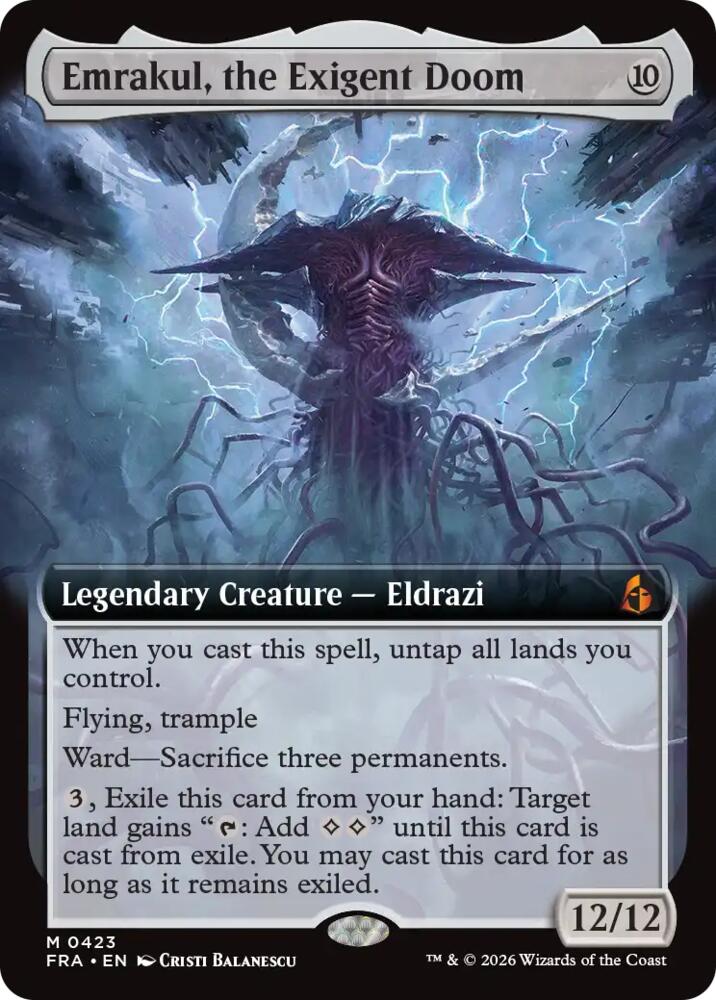 Emrakul, the Exigent Doom 423 (Reality Fracture)  - Extended Art | Good Games Morley