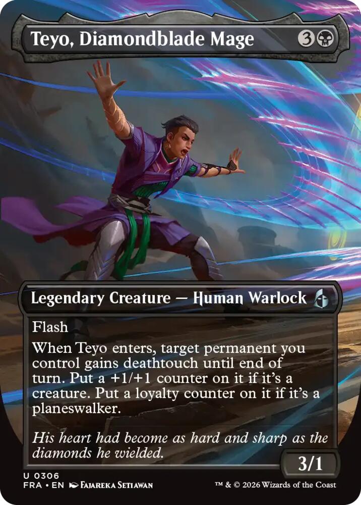 Teyo, Diamondblade Mage 306 (Reality Fracture)  - Borderless | Good Games Morley
