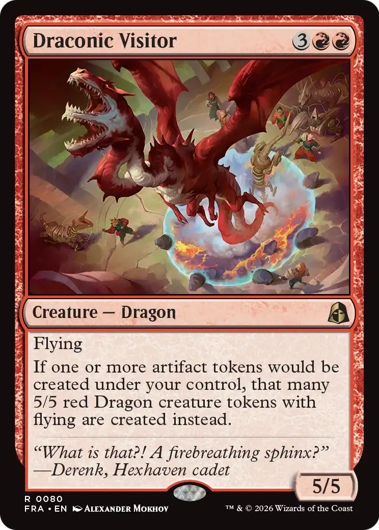 Draconic Visitor 80 (Reality Fracture)  - Foil | Good Games Morley