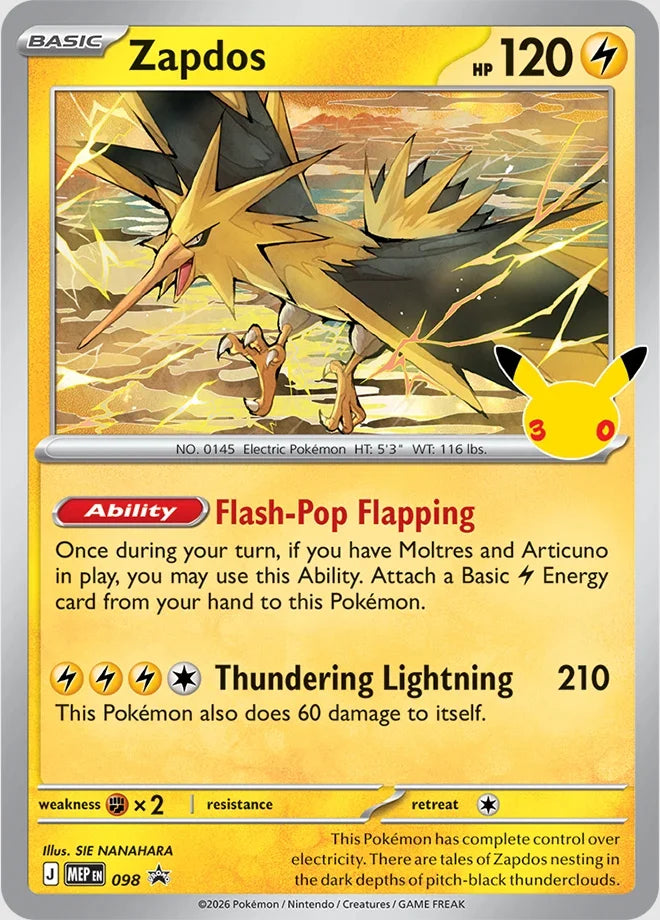 Zapdos 098 (ME: Mega Evolution Promo)  - Holofoil | Good Games Morley