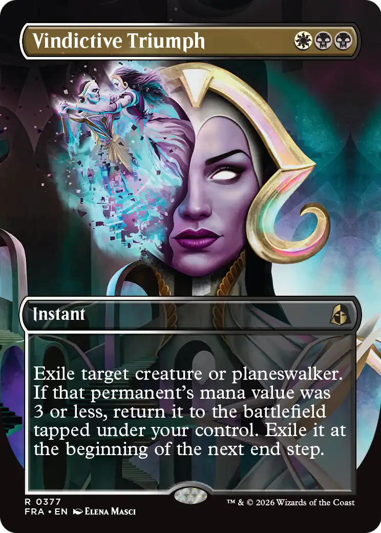 Vindictive Triumph 377 (Reality Fracture)  - Borderless Foil | Good Games Morley