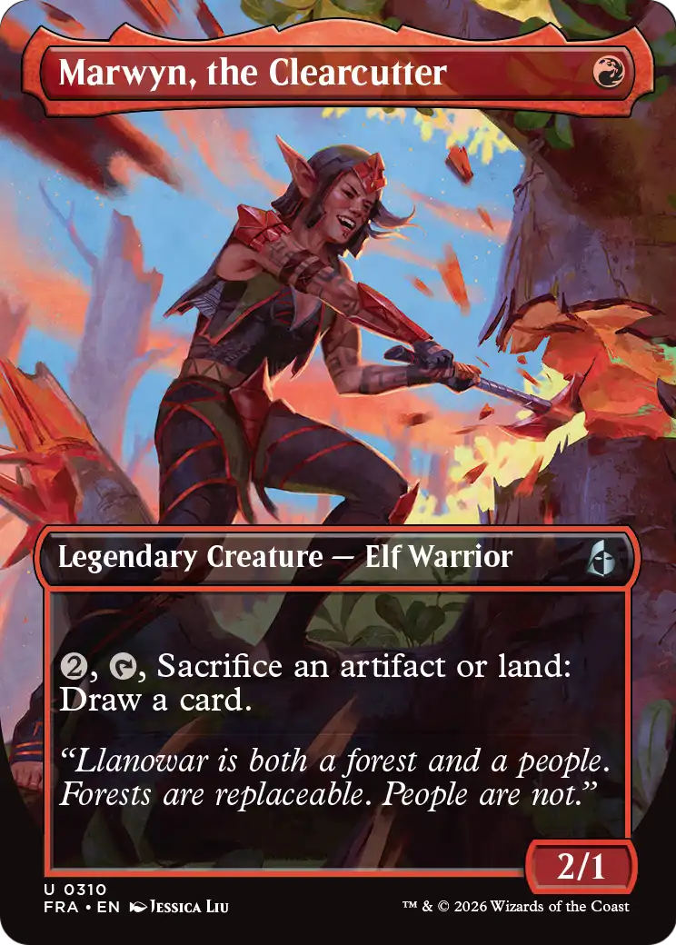 Marwyn, the Clearcutter 310 (Reality Fracture)  - Borderless Foil | Good Games Morley