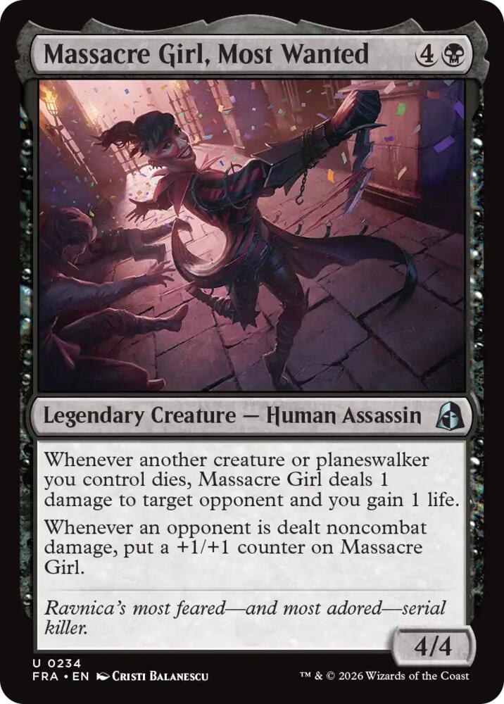 Massacre Girl, Most Wanted 234 (Reality Fracture)  - Foil | Good Games Morley