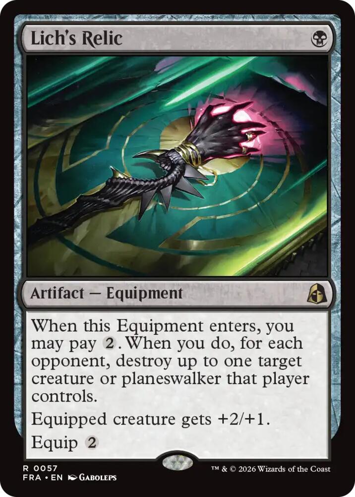 Lich's Relic 57 (Reality Fracture)  - Foil | Good Games Morley