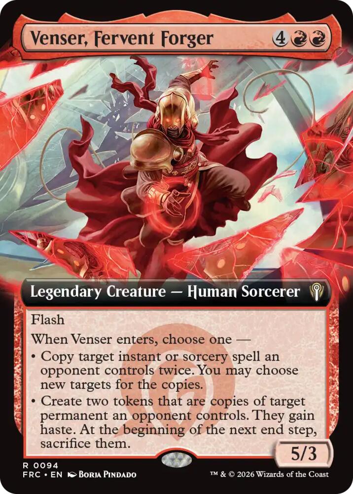 Venser, Fervent Forger 94 (Commander: Reality Fracture)  - Extended Art | Good Games Morley