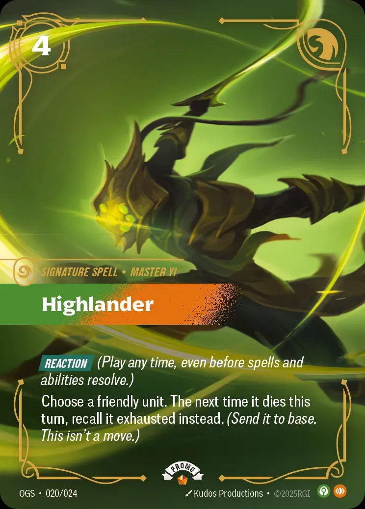 Highlander 020/024 (Riftbound Organized Play Promotional Cards)  - Foil | Good Games Morley