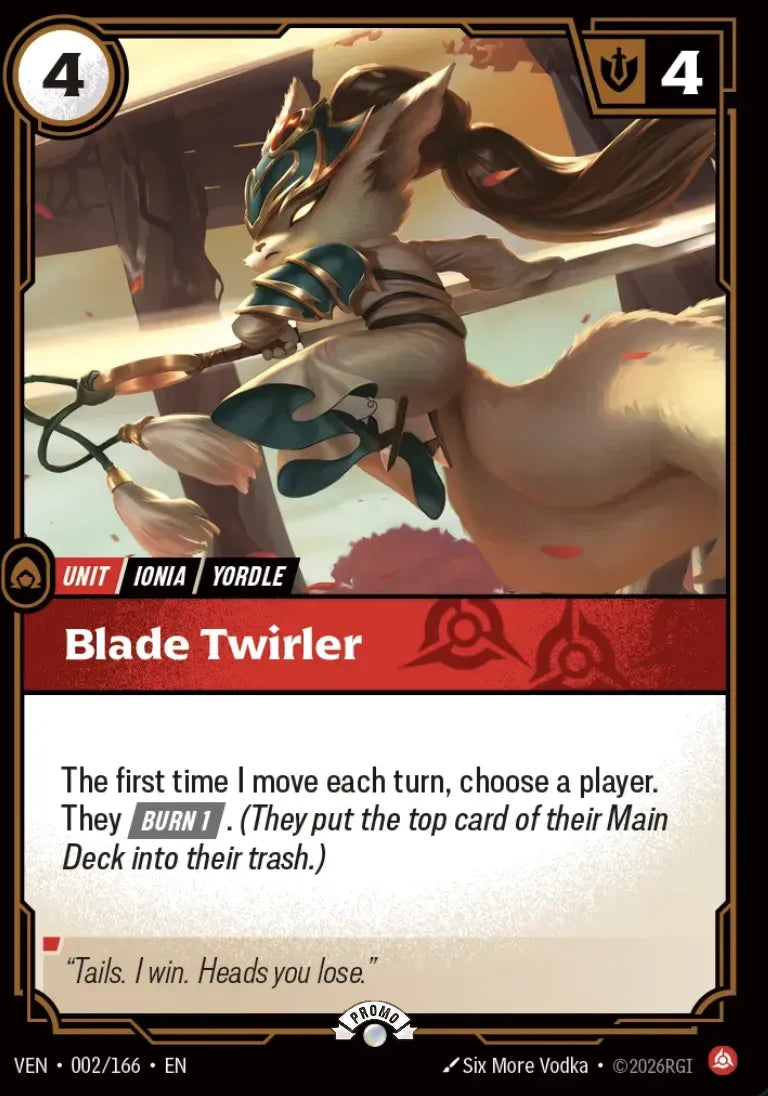 Blade Twirler 002/166 (Riftbound Organized Play Promotional Cards)  - Foil | Good Games Morley