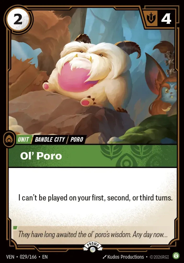 Ol' Poro 029/166 (Riftbound Organized Play Promotional Cards)  - Foil | Good Games Morley