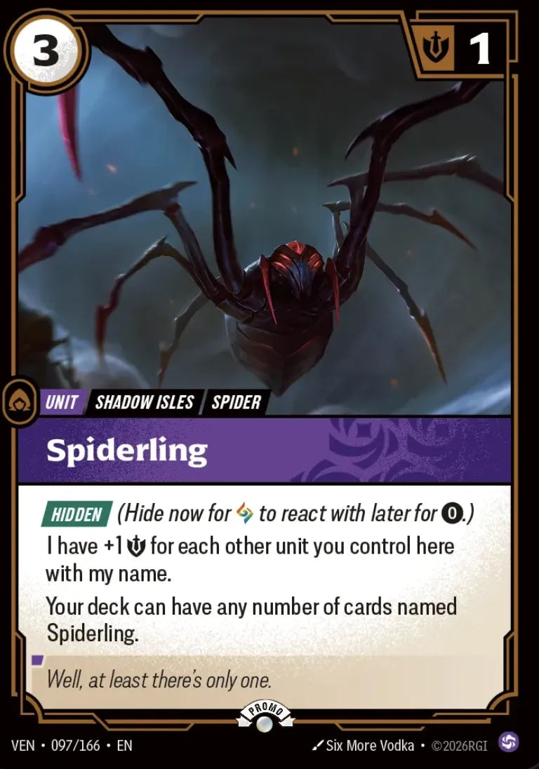 Spiderling 097/166 (Riftbound Organized Play Promotional Cards)  - Foil | Good Games Morley