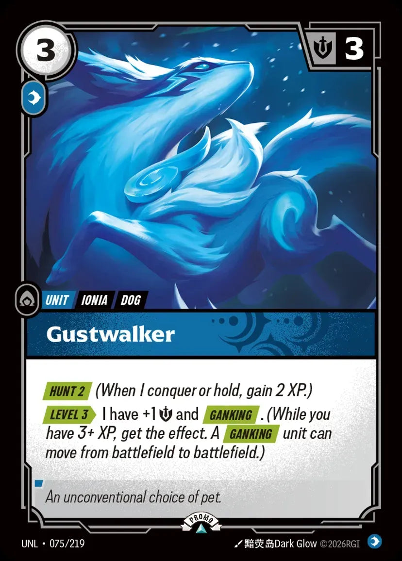 Gustwalker 075/219 (Riftbound Organized Play Promotional Cards)  - Foil | Good Games Morley