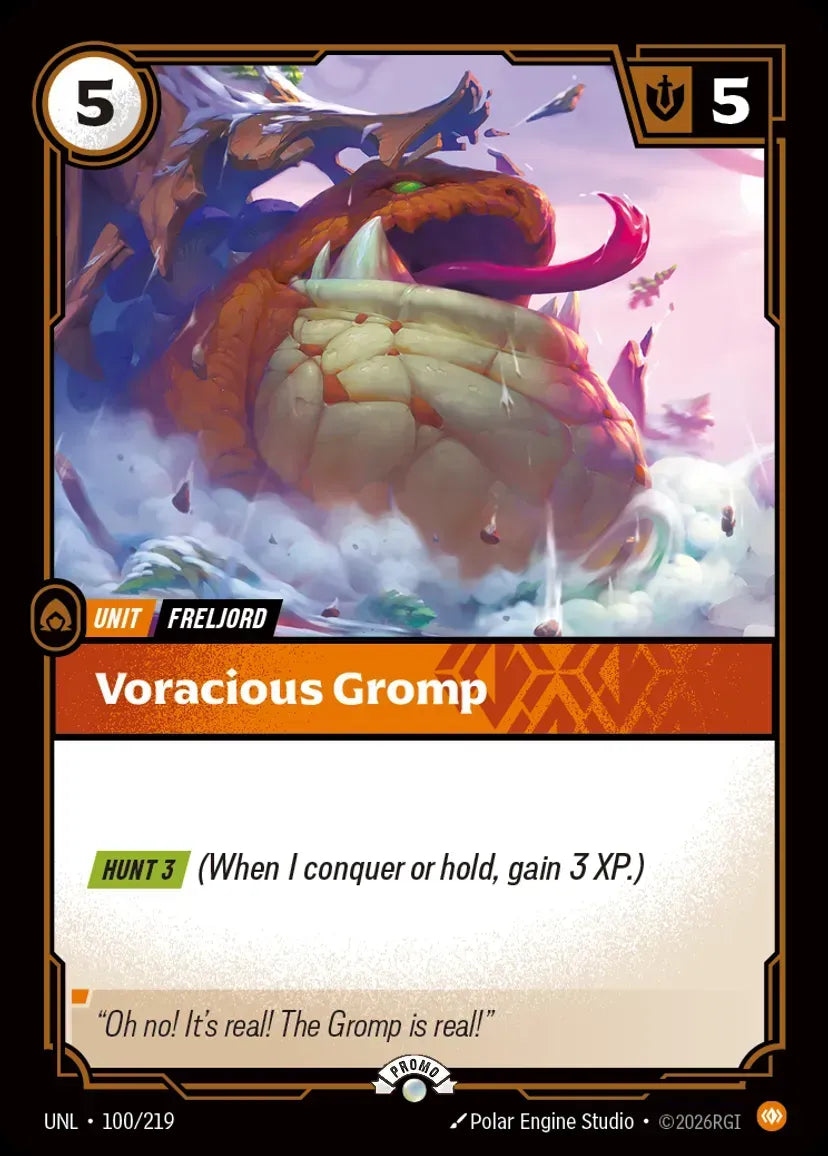 Voracious Gromp 100/219 (Riftbound Organized Play Promotional Cards)  - Foil | Good Games Morley