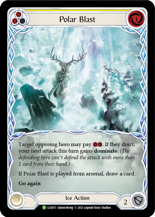 Polar Blast (Yellow) [LGS073] (Promo)  Rainbow Foil | Good Games Morley