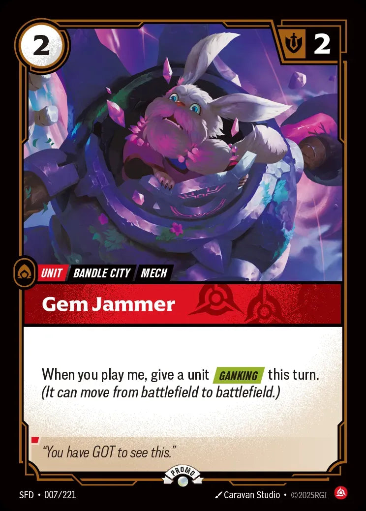 Gem Jammer 007/221 (Riftbound Organized Play Promotional Cards)  - Foil | Good Games Morley