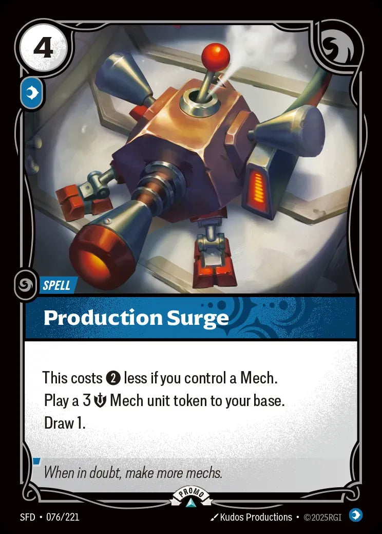 Production Surge 076/221 (Riftbound Organized Play Promotional Cards)  - Foil | Good Games Morley