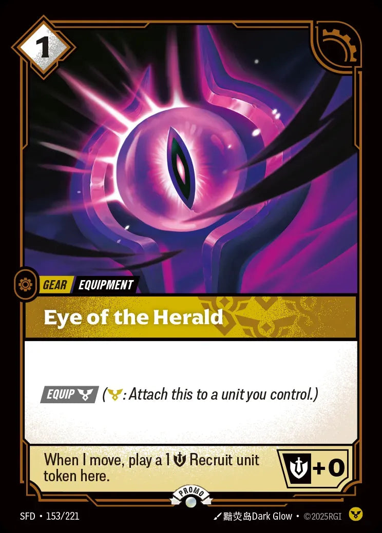 Eye of the Herald 153/221 (Riftbound Organized Play Promotional Cards)  - Foil | Good Games Morley